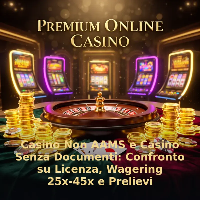 Casino Non AAMS e Casino Senza Documenti: Confronto su Licenza, Requisito di puntata 25x-45x e Prelievi